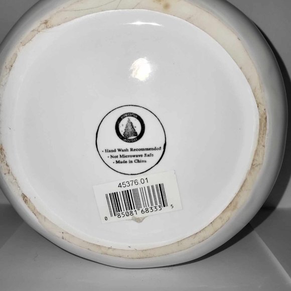 Vintage Homespun Holiday Collection Winter Christmas Snowman 10” Cookie Jar - Picture 6 of 9